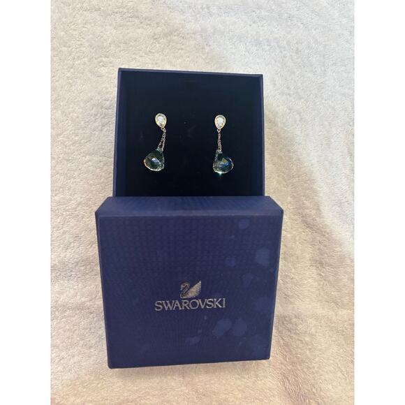 Swarovski crystal earrings blue Lunar PE Drop Lazo Mol 8193294 NWT - Picture 13 of 13